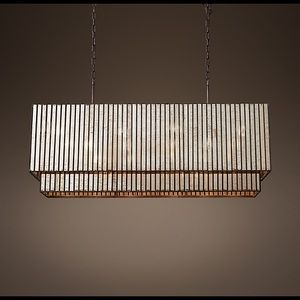 VITTI MIRRORED RECTANGULAR CHANDELIER 60W14D17,5H